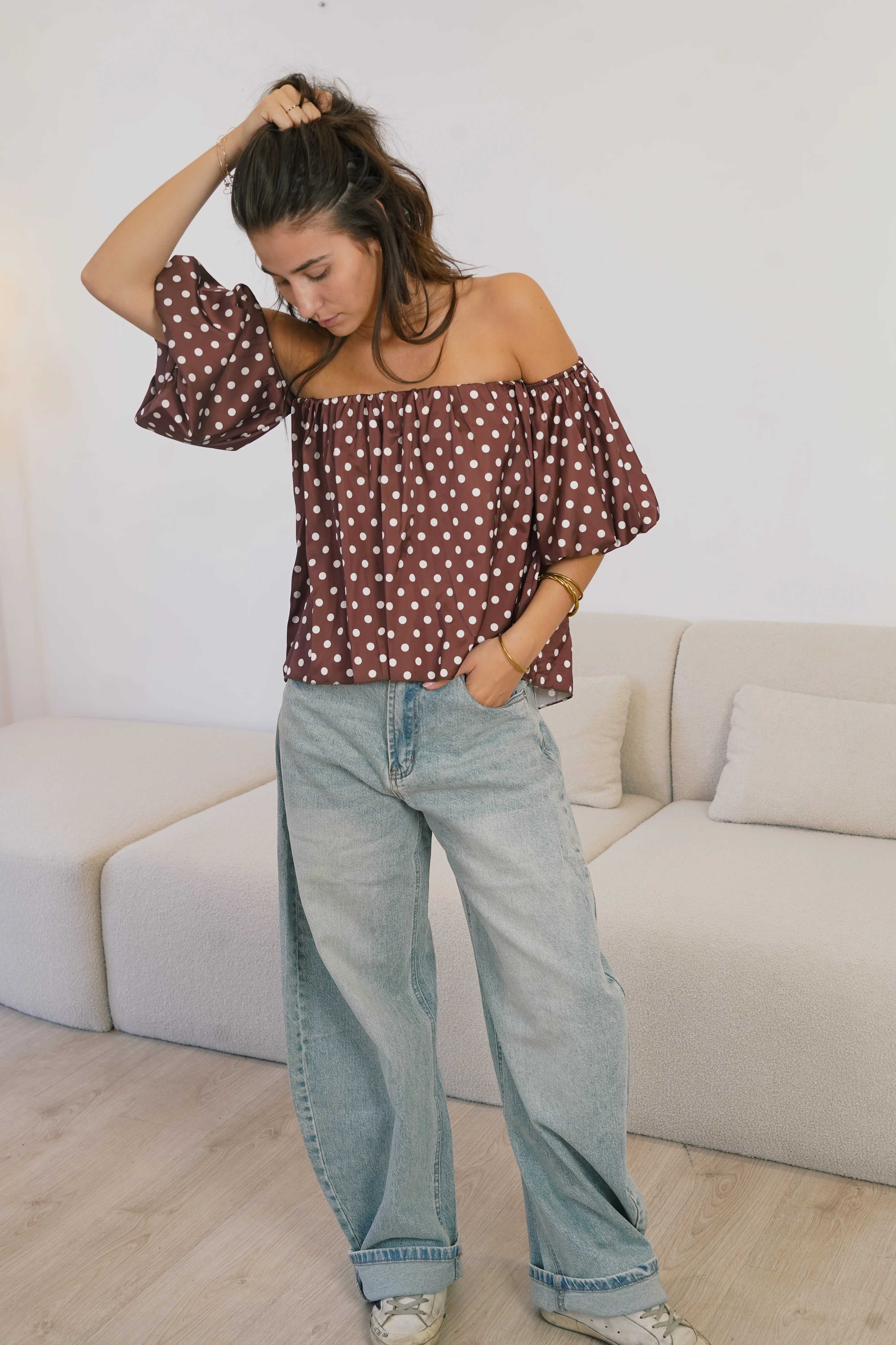 Haut Amalia marron - Image 5