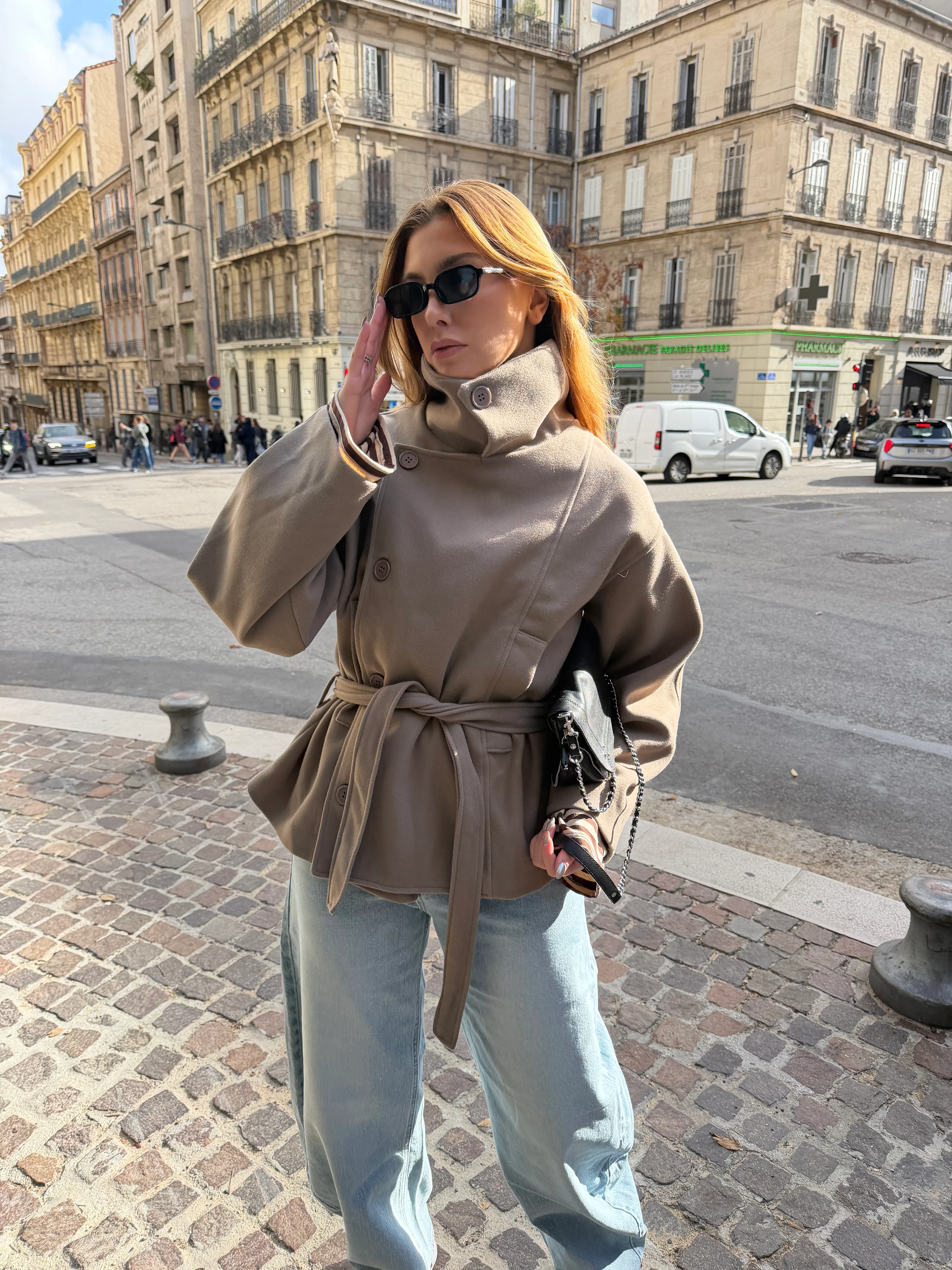 Manteau Roxane taupe - Image 5