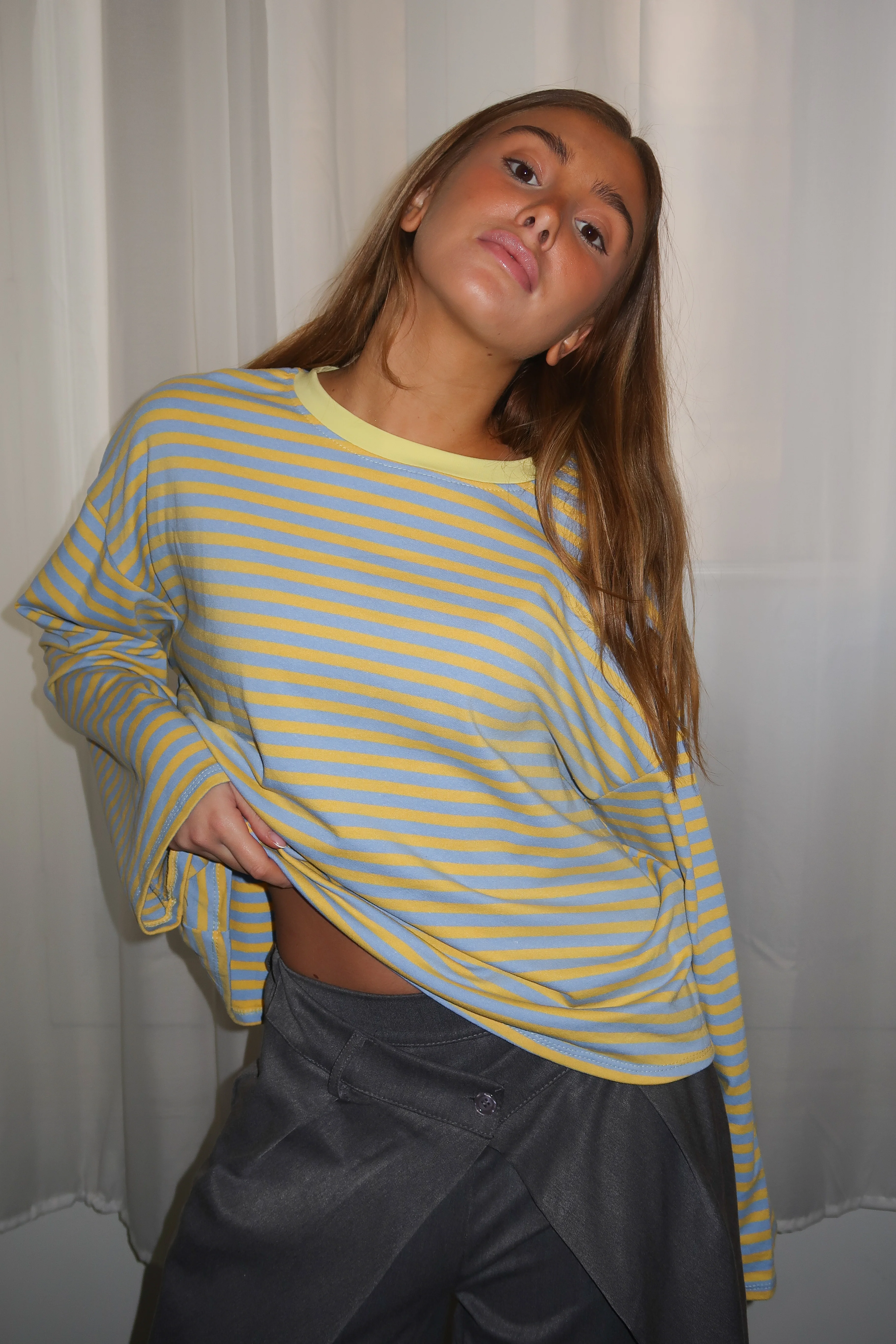 Tee-shirt Océane jaune et bleu clair - Image 3