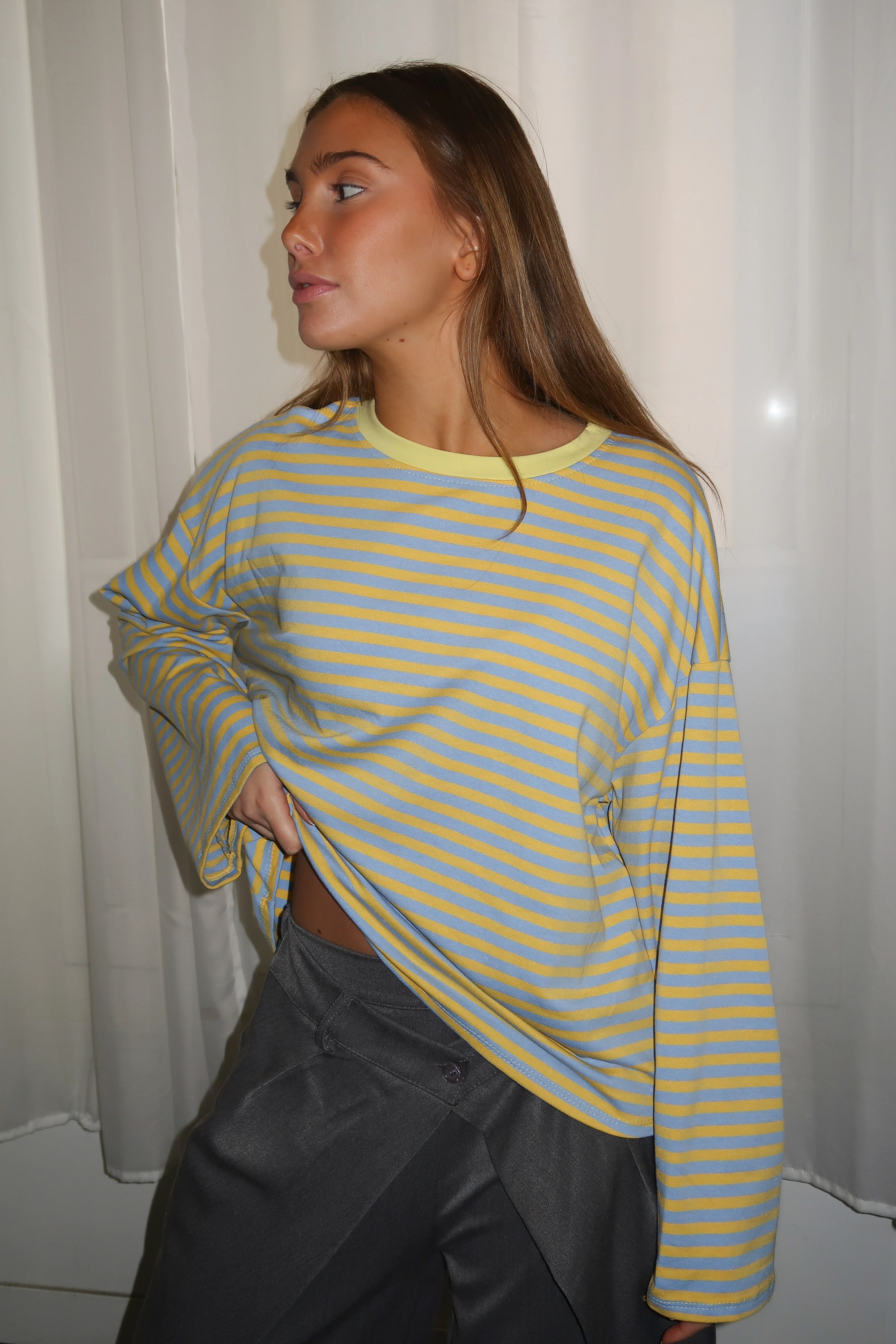 Tee-shirt Océane jaune et bleu clair - Image 5