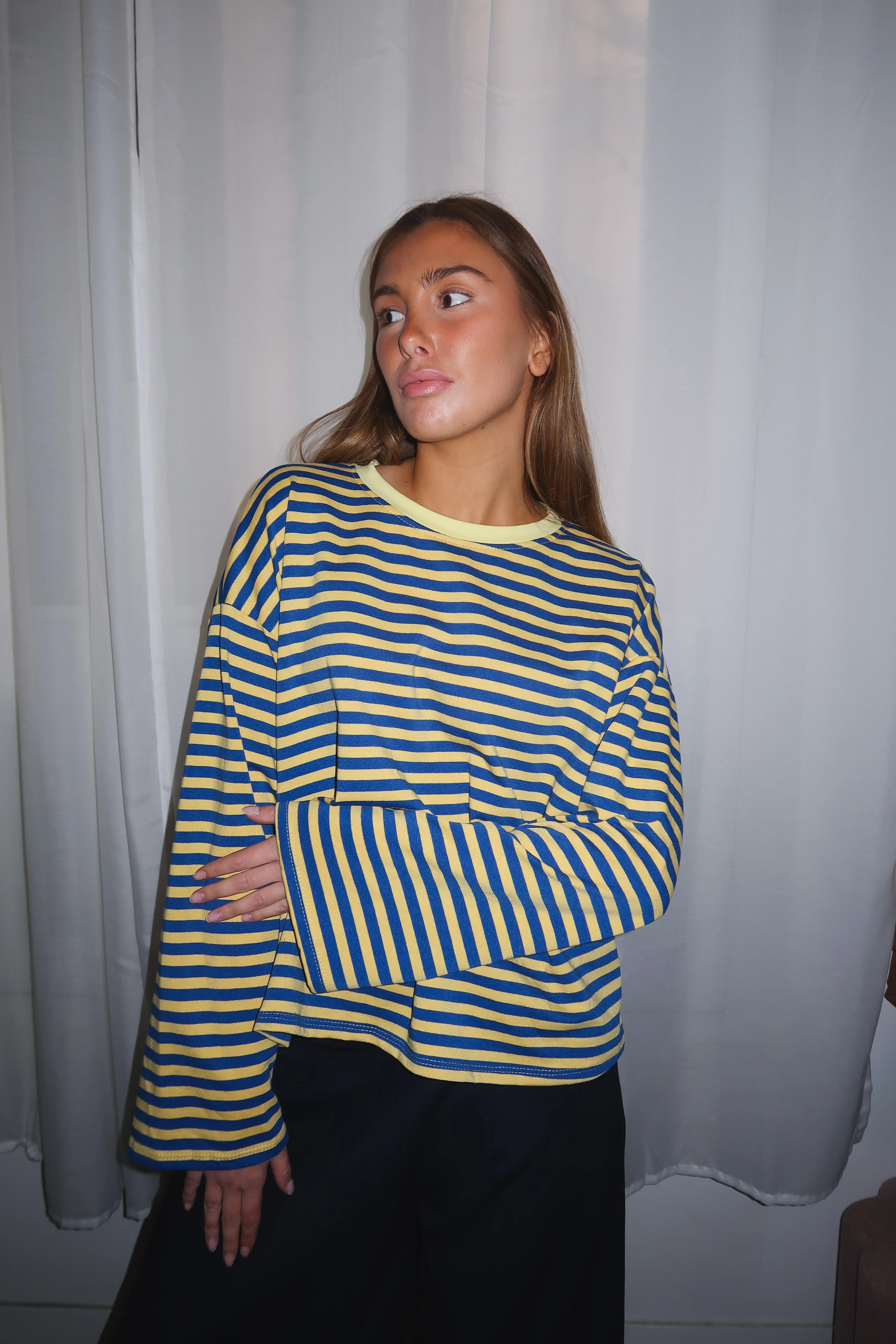 Tee-shirt Océane jaune et bleu roi - Image 5