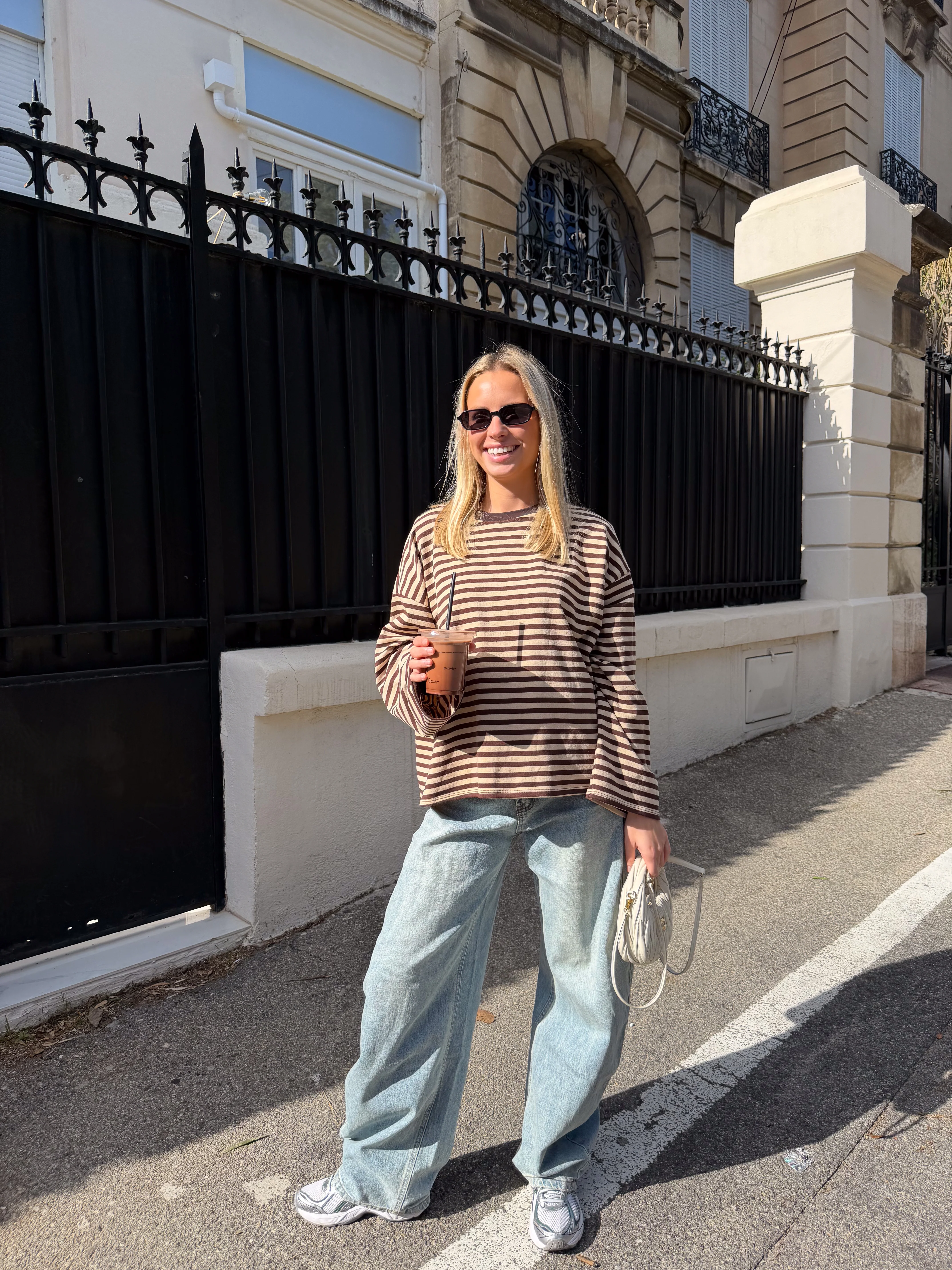 Tee-shirt Océane beige et marron - Image 4