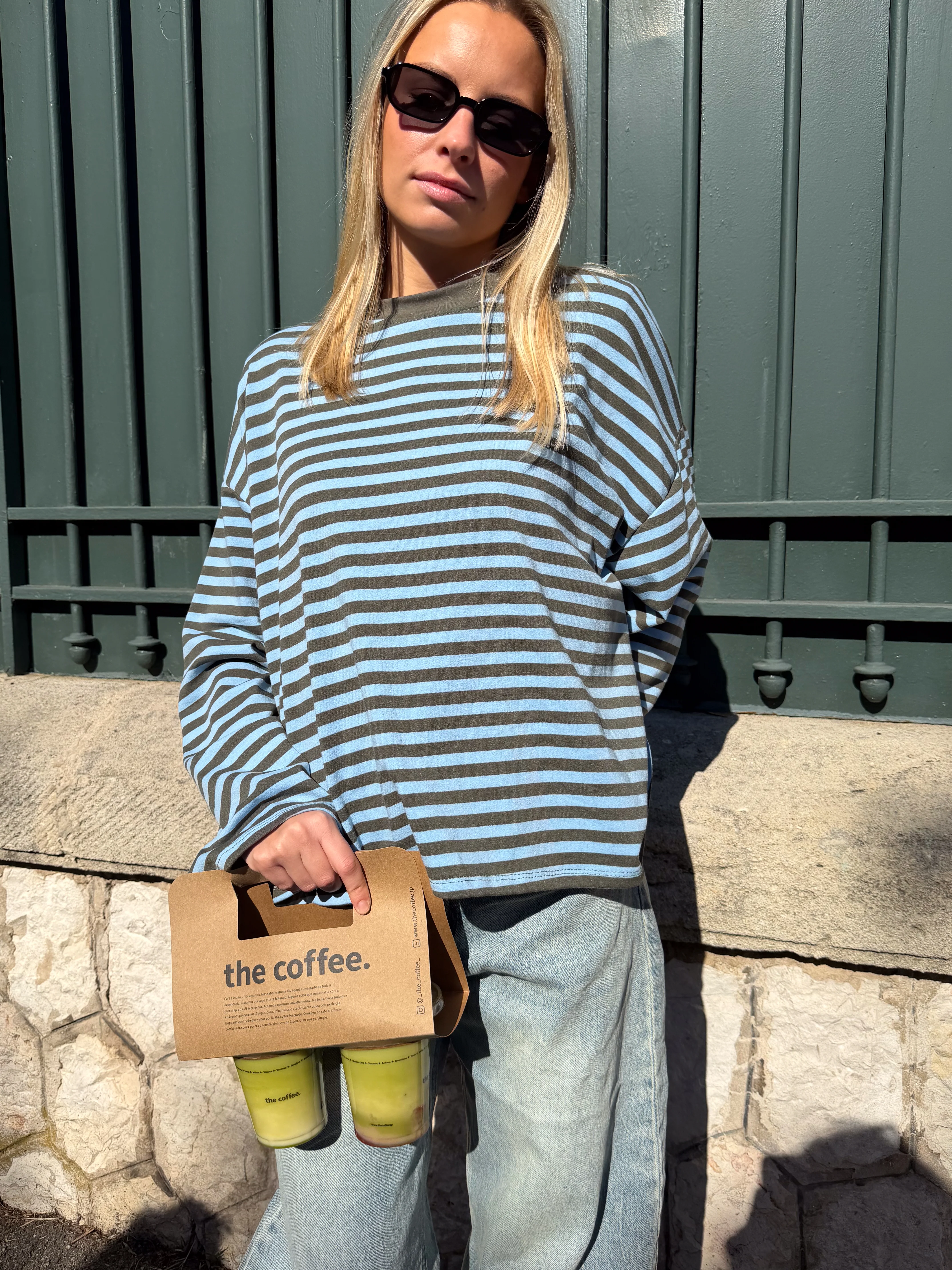 Tee-shirt Océane kaki et bleu - Image 3