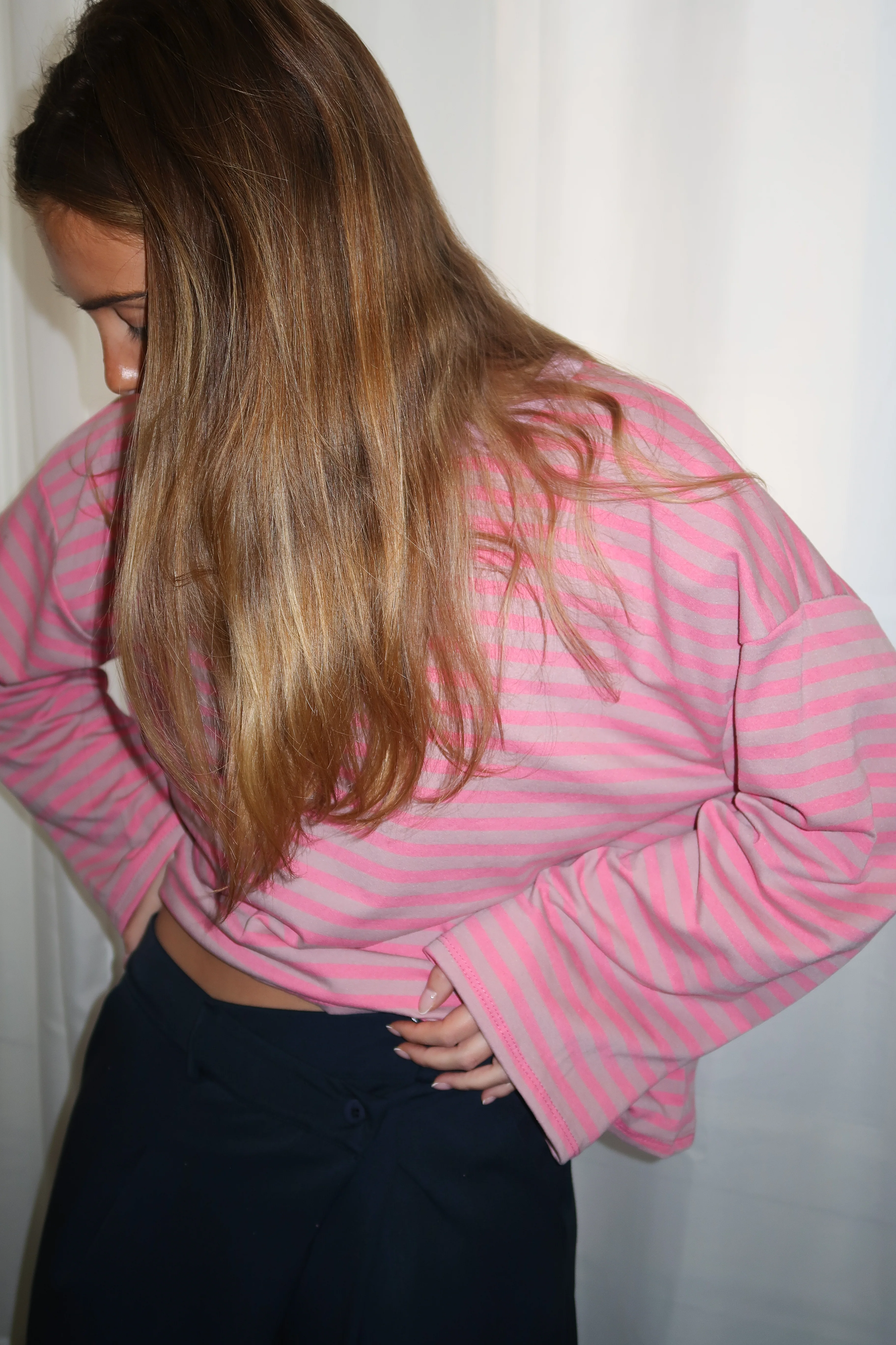 Tee-shirt Océane rose et taupe - Image 3