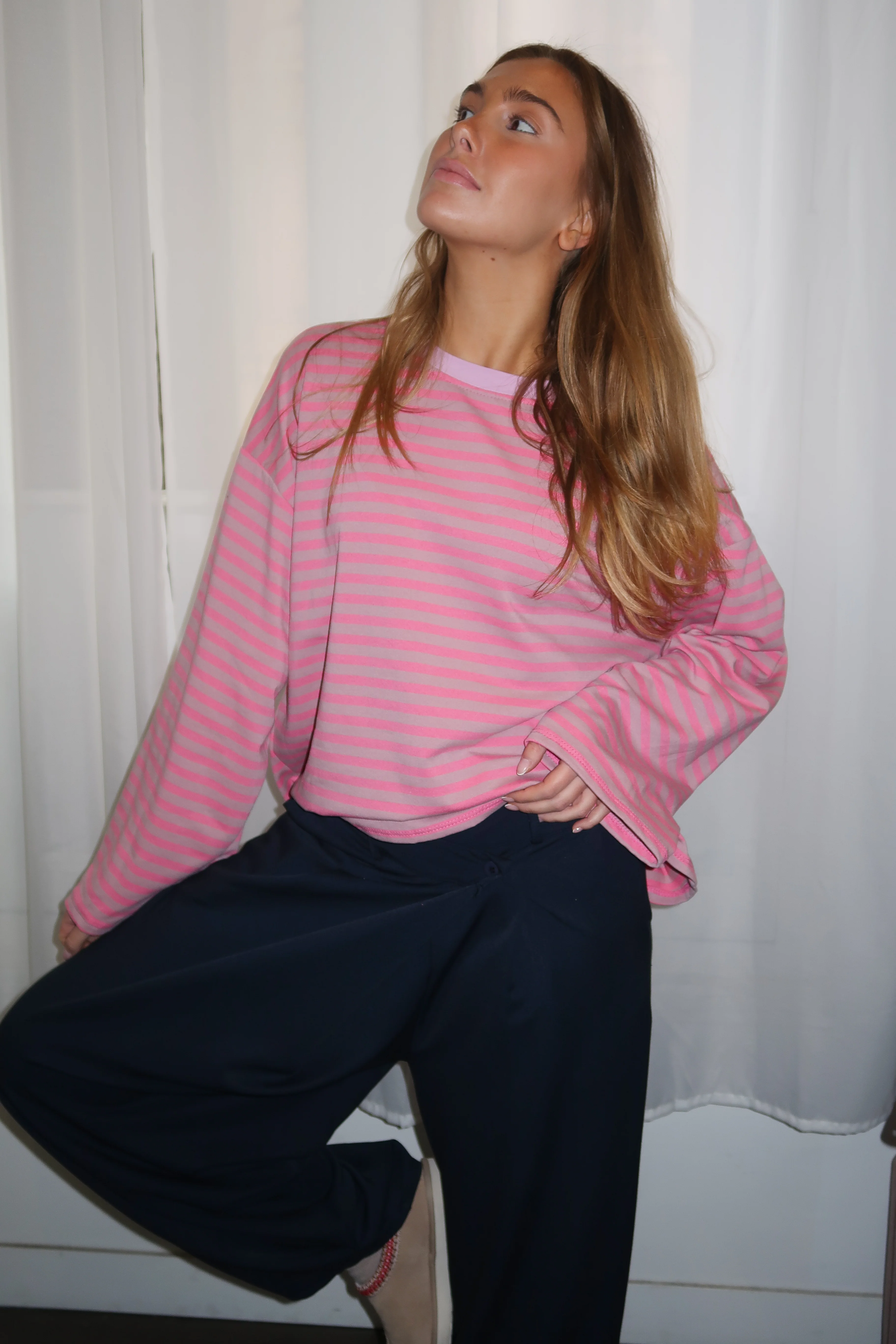 Tee-shirt Océane rose et taupe - Image 4