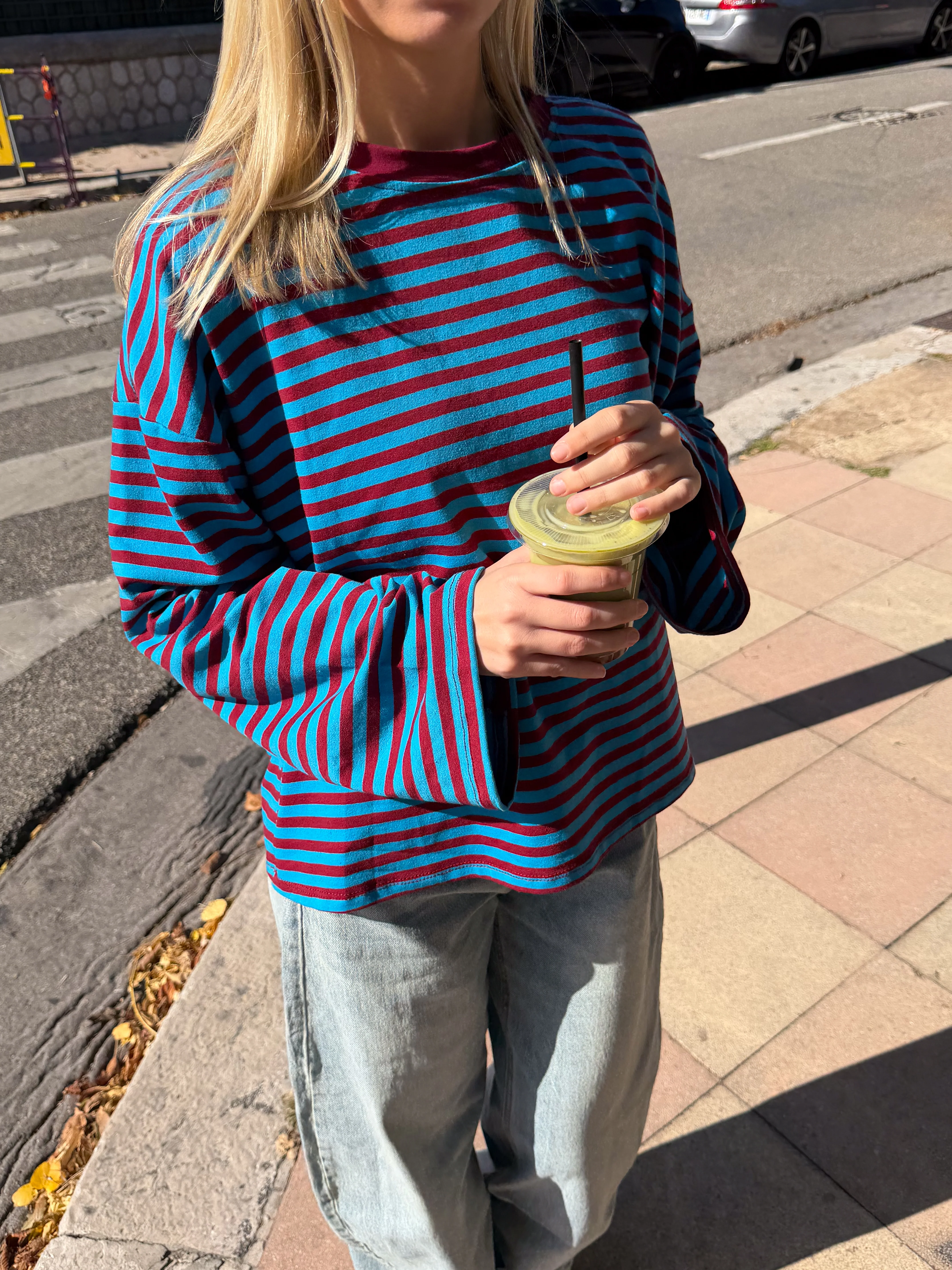 Tee-shirt Océane rouge et bleu - Image 3