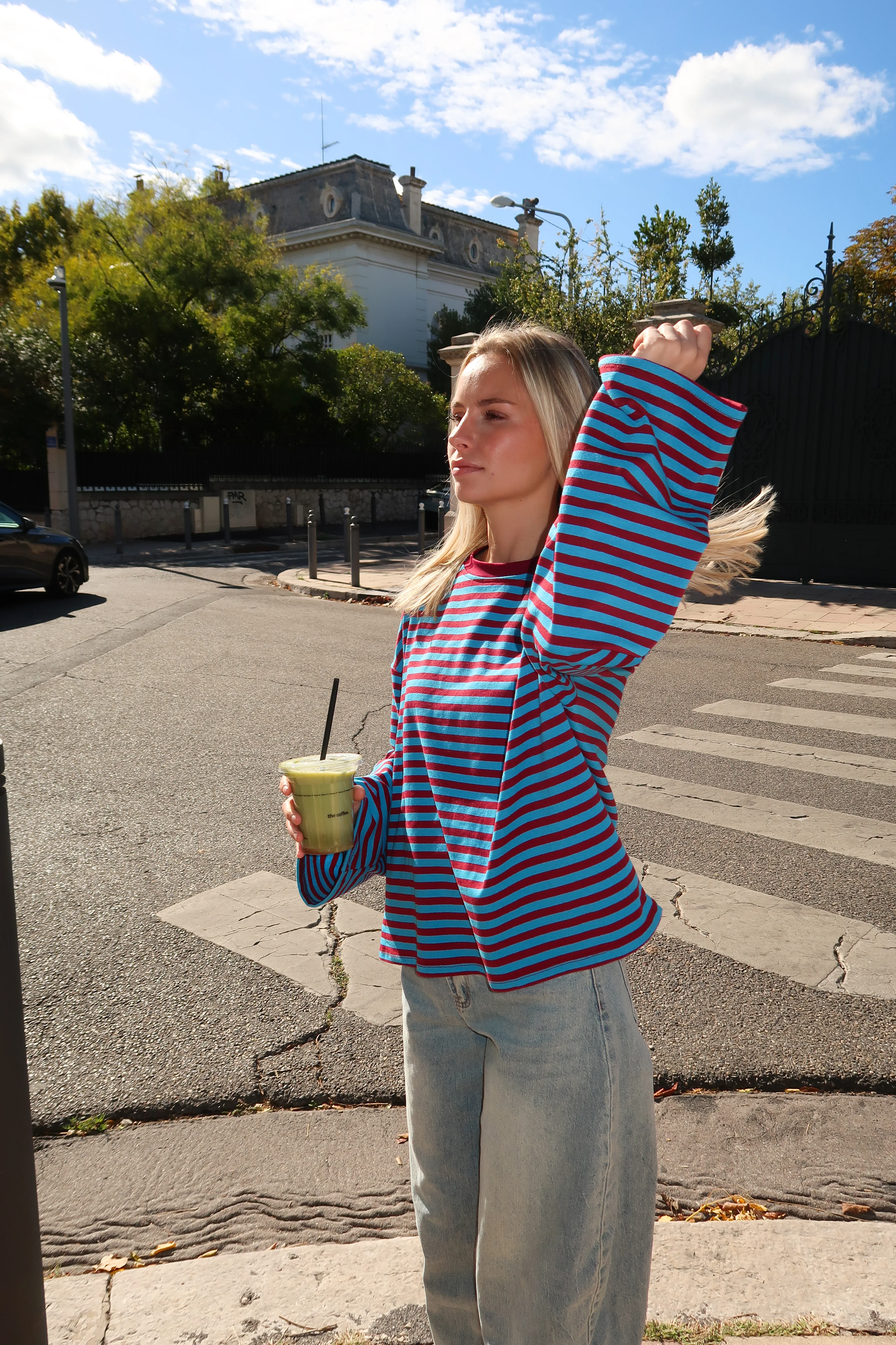 Tee-shirt Océane rouge et bleu - Image 4