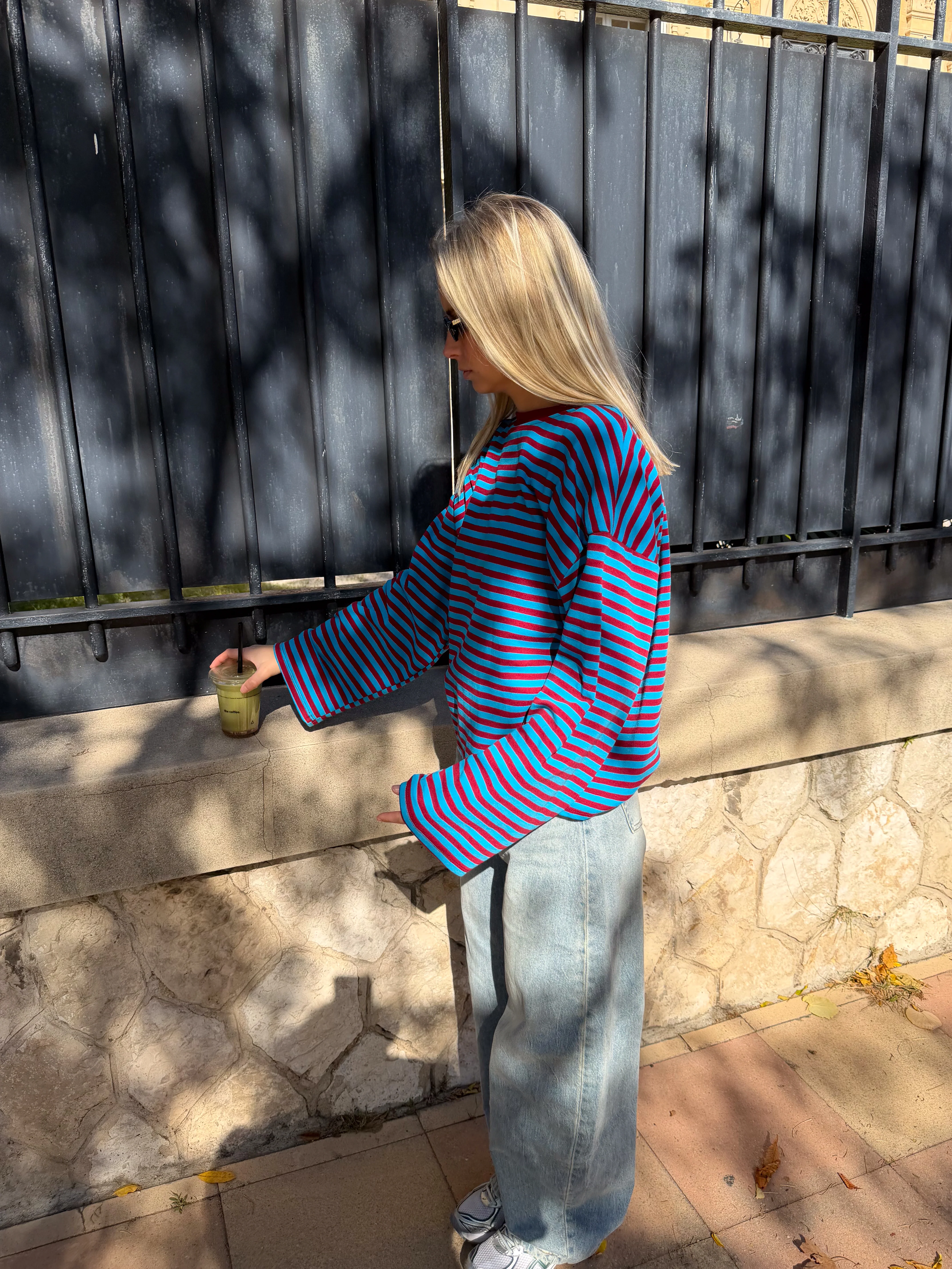 Tee-shirt Océane rouge et bleu - Image 6