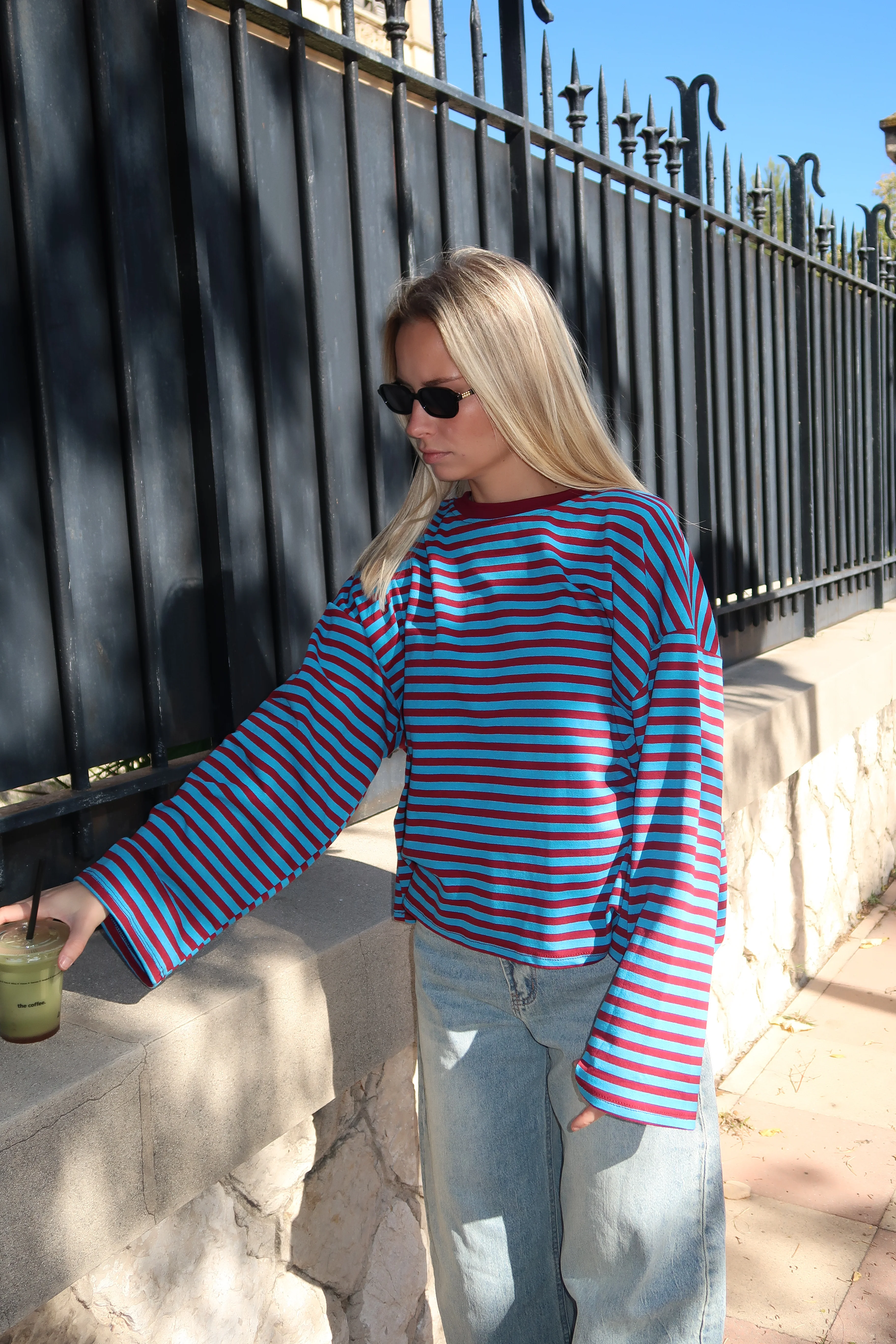 Tee-shirt Océane rouge et bleu - Image 7